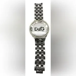 Montre Dolce&Gabbana Vintage - Modèle 'Time Pour Fête', Quartz, Boîtier Acier, Bracelet Cuir Rouge